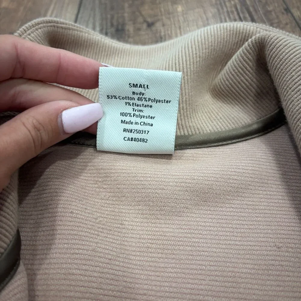 Varley Berendo Full Zip Thru Mock Collar Boxy Jacket in Portabella Size Small